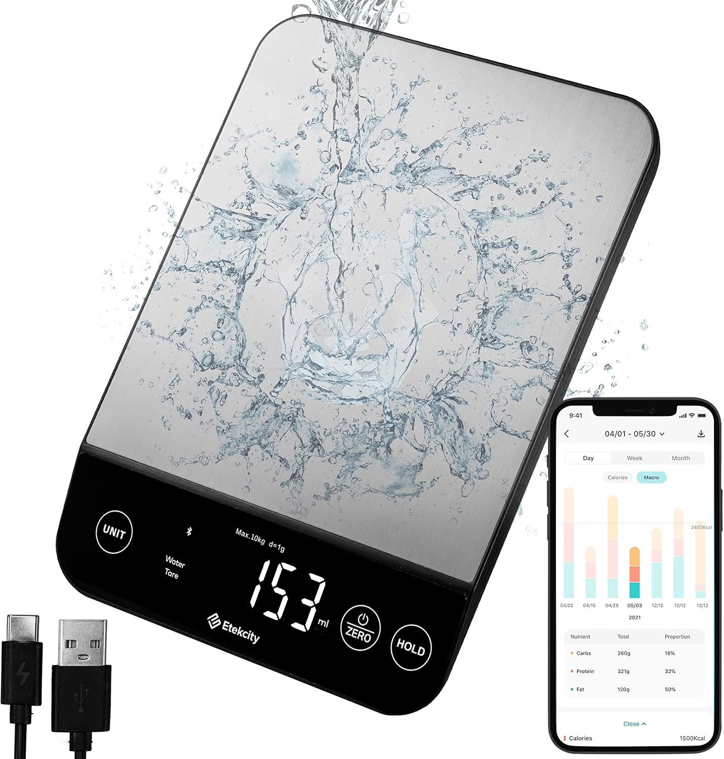 Etekcity 22lb food nutrition scale with digital display