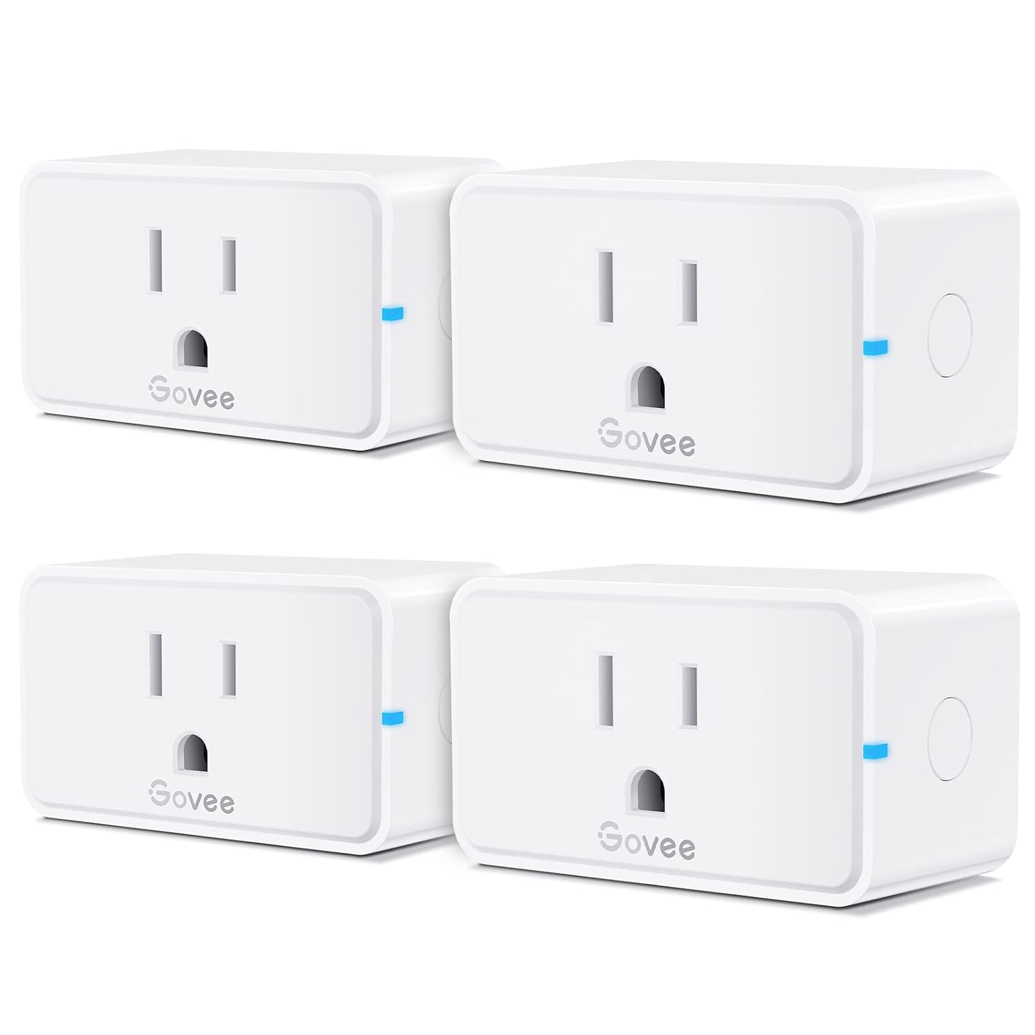 Govee Smart Plug 4-Pack, four white indoor smart plugs