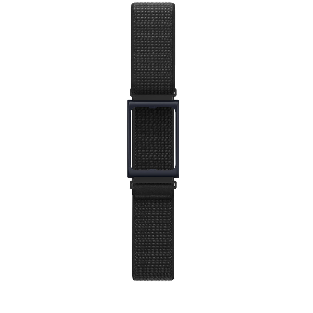 Amazfit Helio Armband in black nylon showing the metal middle frame the tracker module snaps into