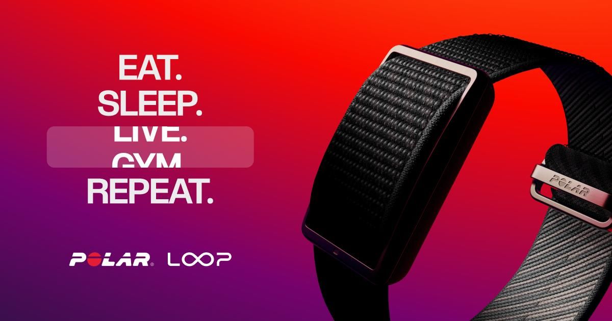 Polar Loop screen-free band close-up