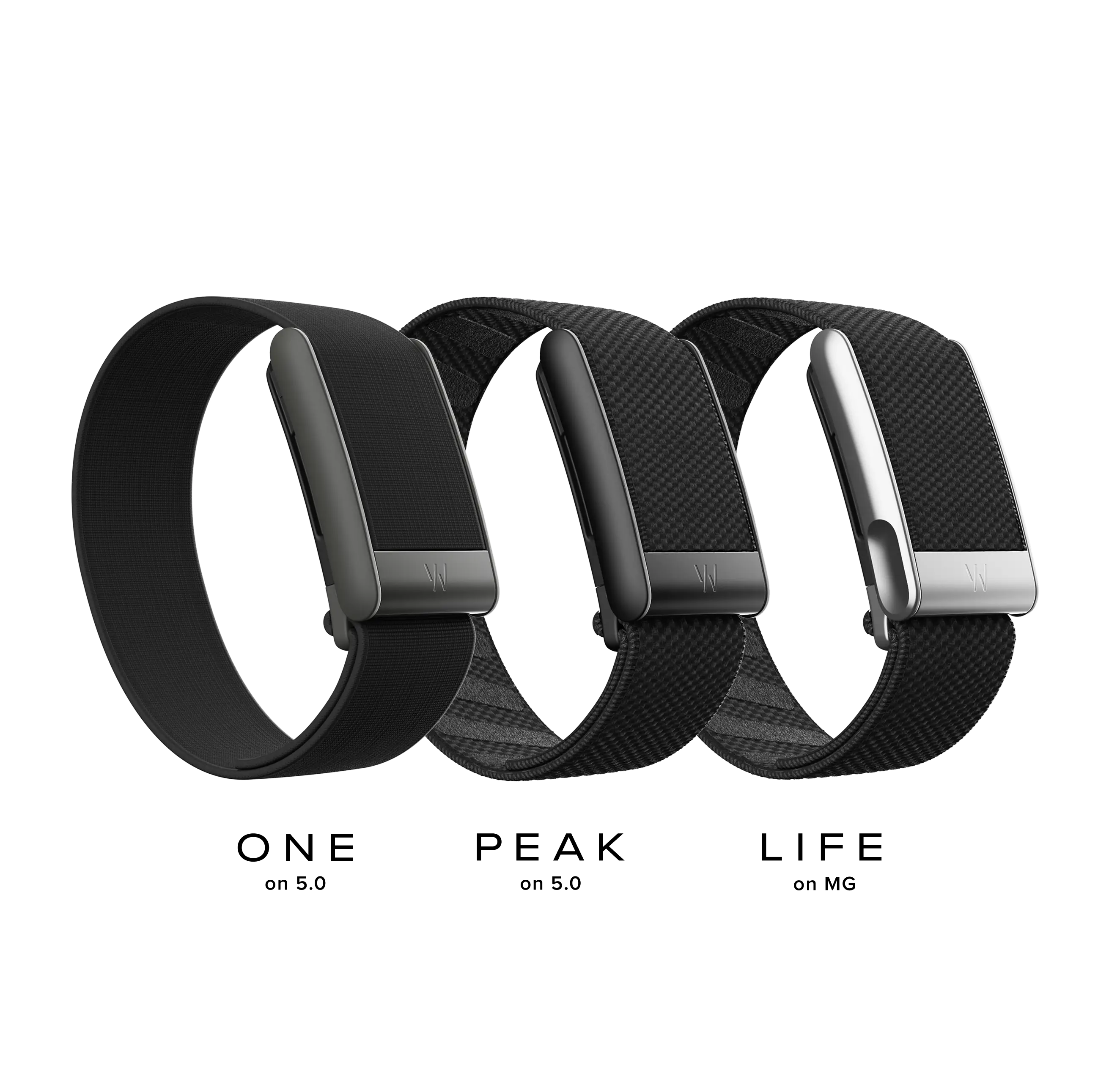 WHOOP 5.0 screenless fitness band on a wrist