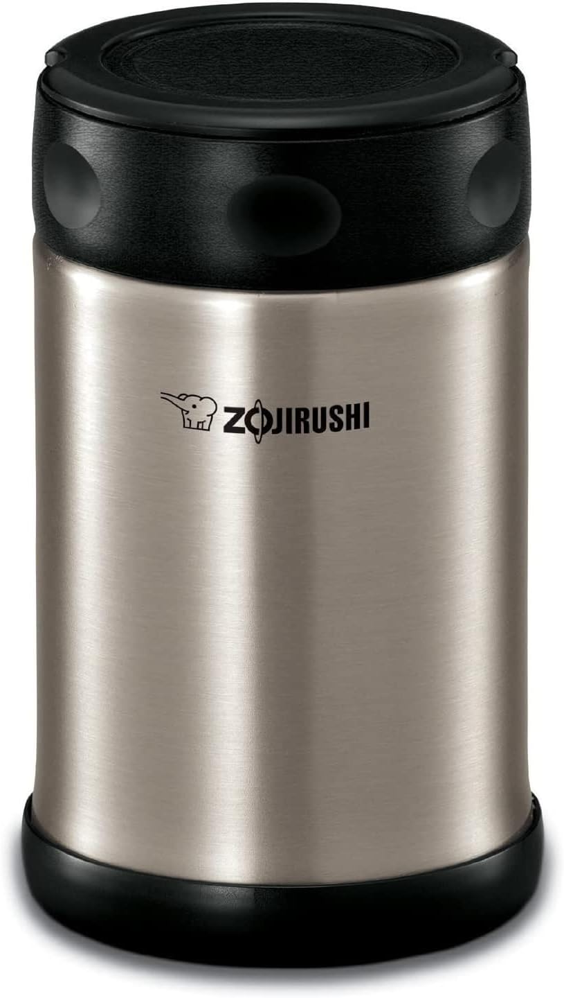 Zojirushi Stainless Steel Food Jar, 17oz, Black/Stainless
